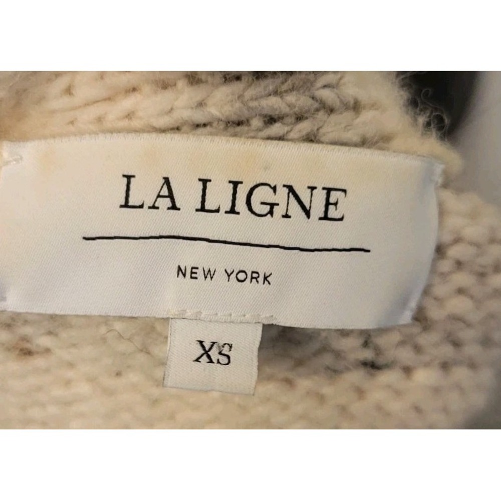 La Ligne Melange Martha Oversize Cardigan Size XS Cream - Picture 9 of 9